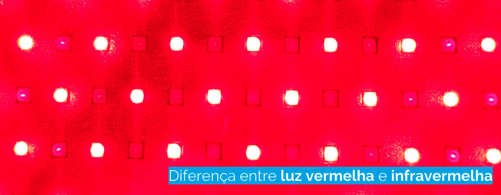 Diferença entre luz vermelha e infravermelha 